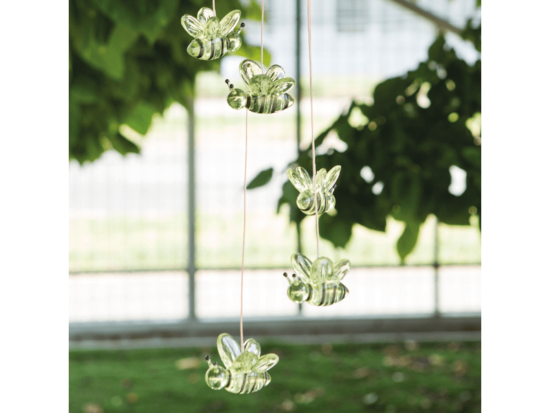 Felakasztható szolár lámpa - méhecske - RGB LED (GOE 11740D)