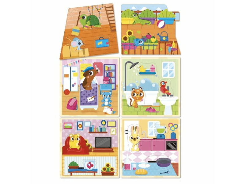 Montessori baby kézségfejlesztő játék - babaház (LIS 100613)