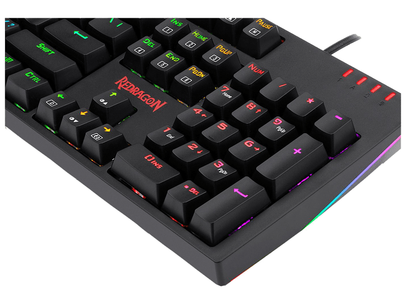 Redragon K592 Amsa-Pro RGB Gaming billentyűzet, Piros switch