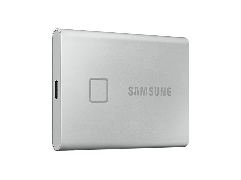 Samsung T7 Touch MU-PC2T0S Hordozható SSD, USB 3.2, 2TB, Ezüst