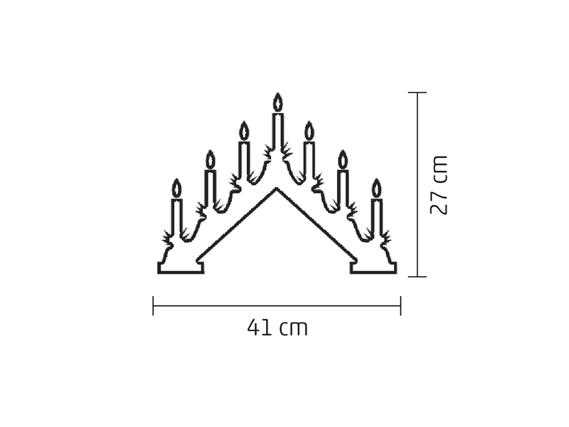 LED-es gyertyapiramis