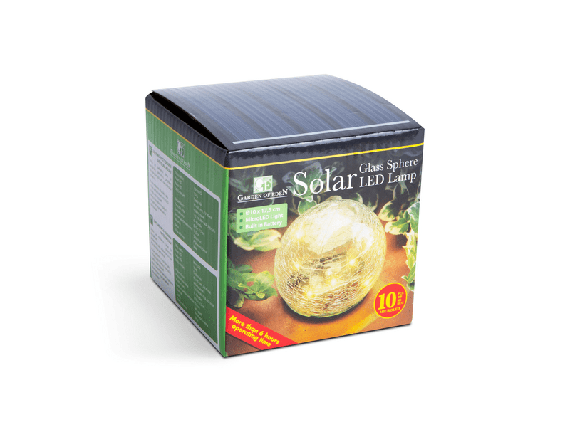 Garden of Eden Leszúrható szolár üveggömb - 10 cm - melegfehér LED