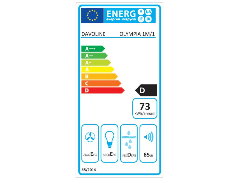 Davoline Olympia N250 1M/1 WH60 Kuhinjska napa, bijela