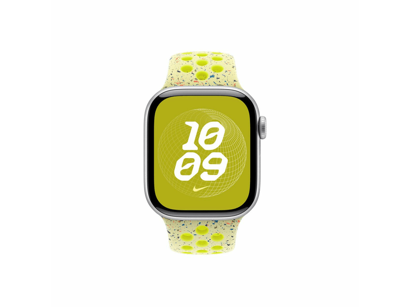 Apple Watch 42 mm-es neonzöld csobbanás Nike sportszíj, S/M (MXU53ZM/A)
