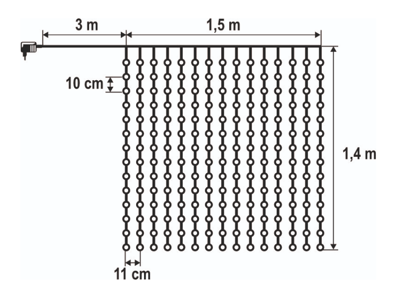 Home KIN210DWW DOT LED-es fényfüggöny, melegfehér