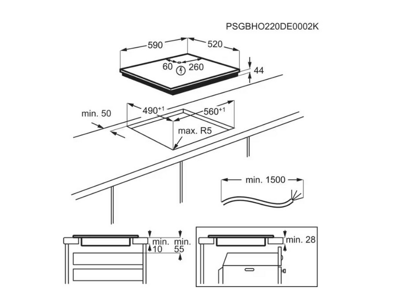 AEG TO64IC00FB Indukcijska ploča za kuhanje