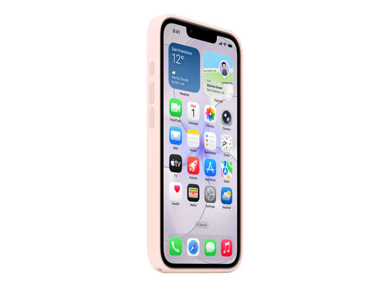 Apple iPhone 17e MagSafe-rögzítésű szilikontok, halvány rózsaszín