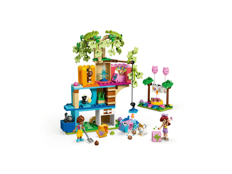 LEGO® Friends Rođendanska zabava s mačićima i kućica na drvetu za mačke (42666)