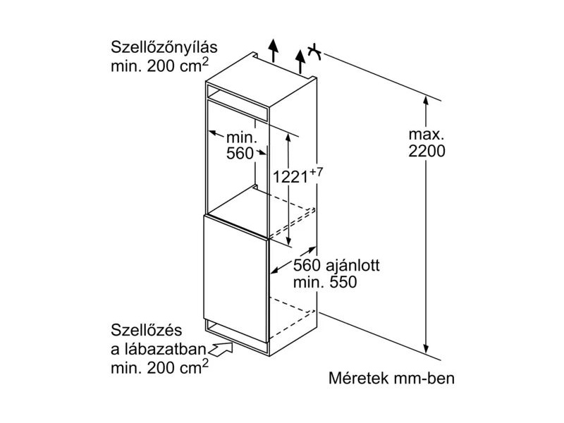 Bosch KIL42NSE0 Beépíthető hűtőszekrény