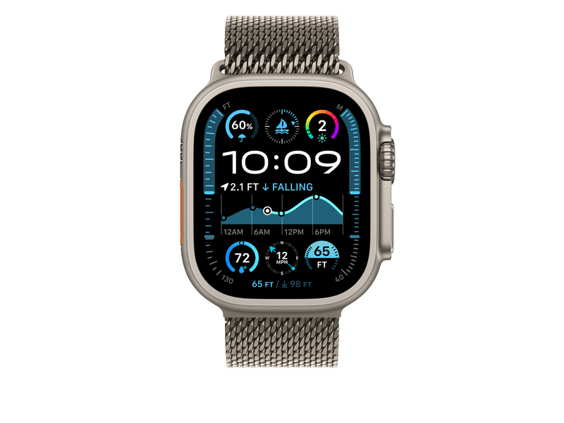 Apple Watch 49 mm-es natúr titán milánói szíj, L (MXKE3ZM/A)