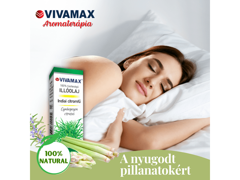Vivamax Indiai citromfű 100%-os tisztaságú illóolaj, 10 ml (GYVI10)