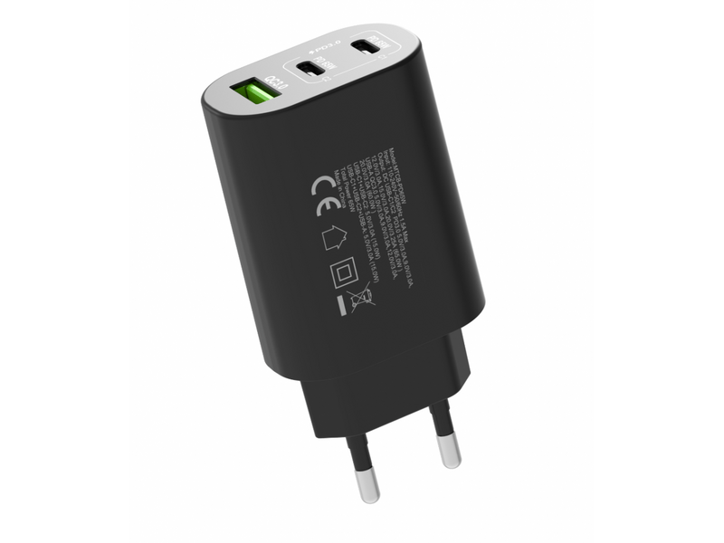 Cellect MTCB-PD65WNE-BK Hálózati gyorstöltő adapter, 65W, Fekete