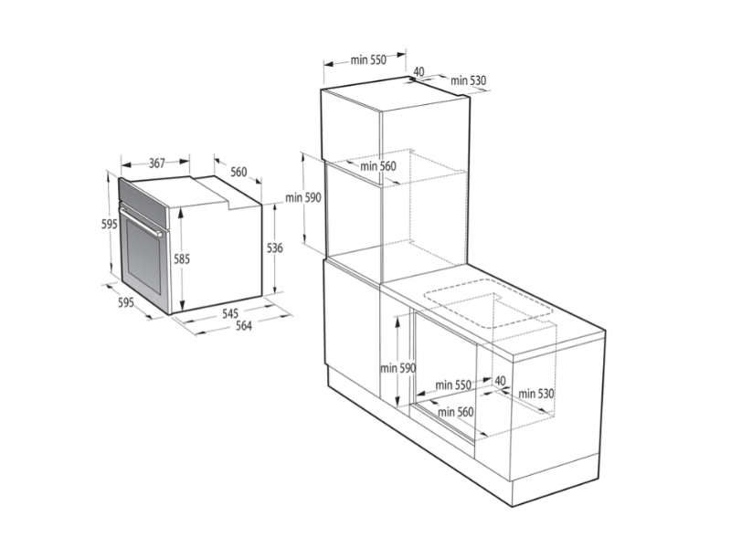 Gorenje BOS6737E06WG Beépíthető sütő + Gorenje GI6401WSC Beépíthető indukciós főzőlap