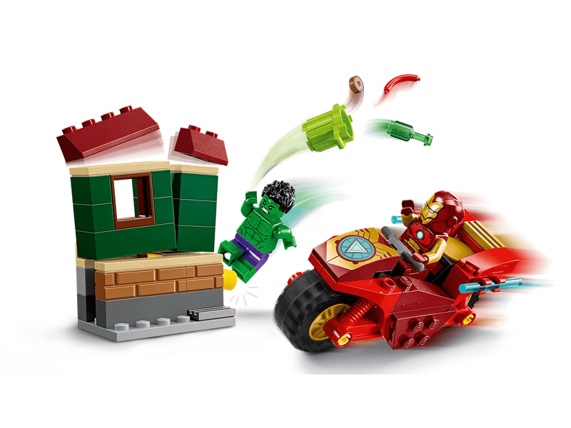 LEGO 76287 Vasember motorral és Hulk