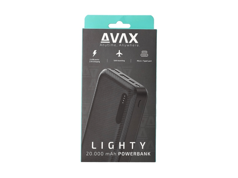 Avax PB201B Lighty Type-C Powerbank, 20000 mAh
