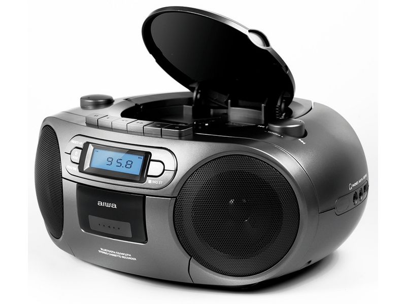 Aiwa RC-250GY hordozható retro boombox, grafit