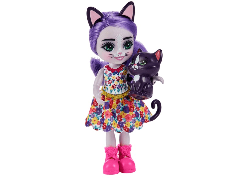 Enchantimals: Kistesó baba és állatka - Macska (HCF97 HCF98)