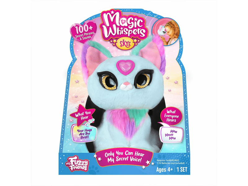 Skyrocket My Fuzzy Friends suttogó plüss cica, Skye (18604)