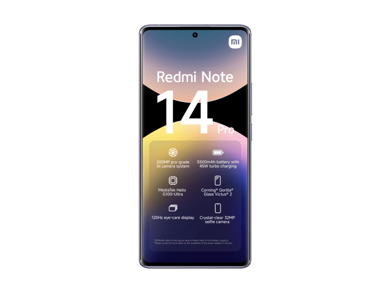 Xiaomi Redmi Note 14 Pro 8/256GB Okostelefon, Lila (MZB0IVXEU)