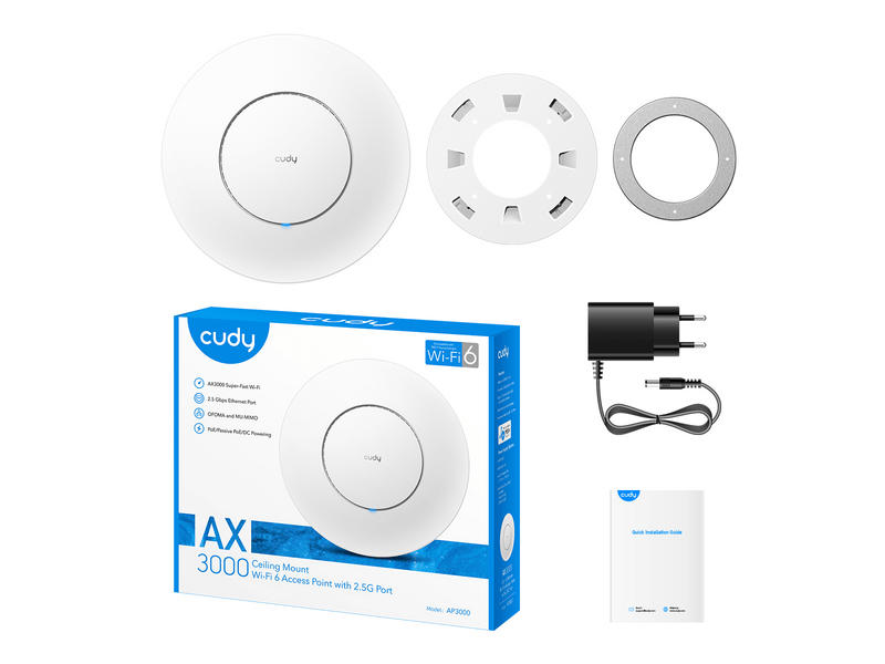 Cudy AX3000 WiFi 6 Gigabit 2,5G Access point (227492)