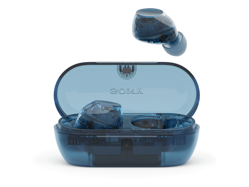 TWS Bluetooth Zajsz.Fülhallgató-Üvegkék