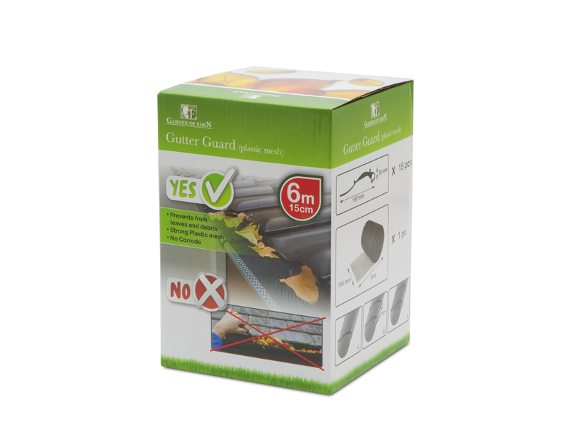 Ereszcsatorna lombfogó háló, 6 m x 15 cm (GOE 57090)