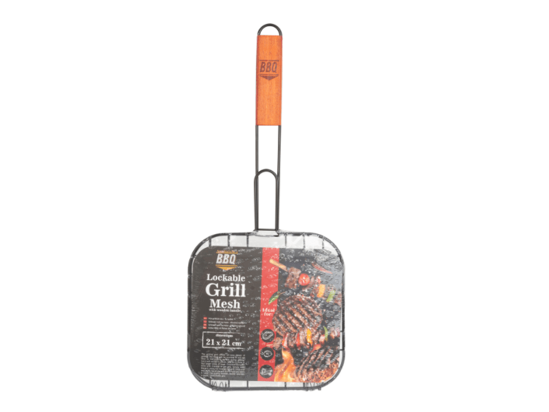 BBQ 56300C Hús grillező rács – fa nyéllel