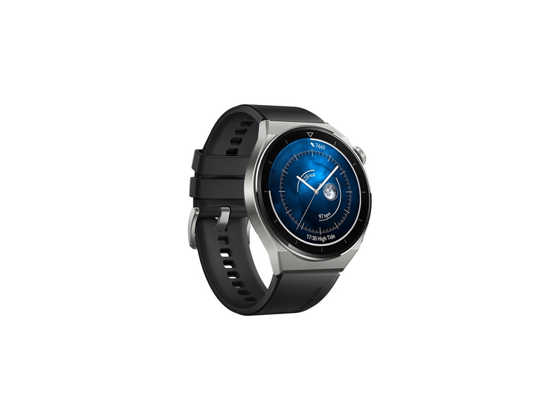 Huawei Watch GT 3 Pro Okosóra, 46mm, Fekete fluoroelasztomer szíj