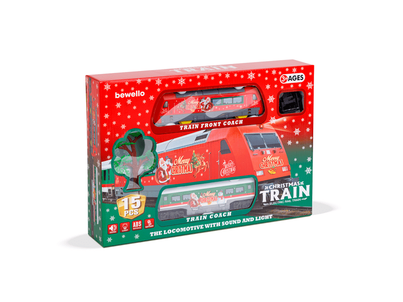 Family BW2044 Karácsonyi kisvasút, zenélő, világító