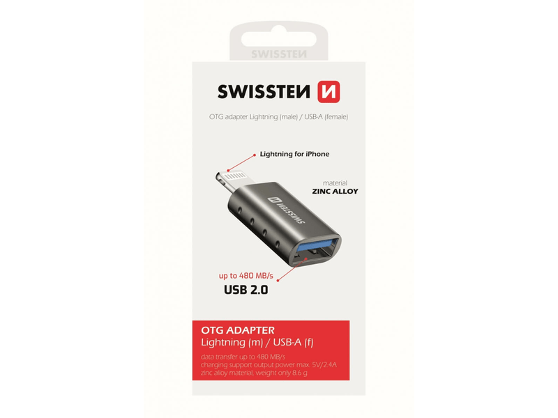 Swissten OTG adapter lightning to USB-A