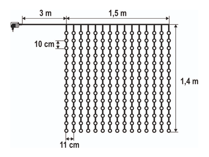 Home KIN210DWH DOT LED-es fényfüggöny, hidegfehér