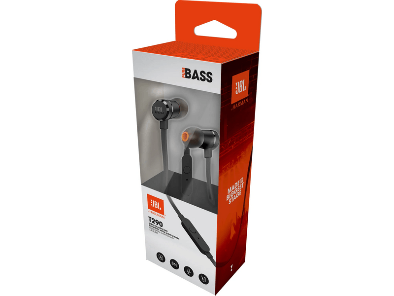 JBL Tune 290 fülhallgató, fekete (T290BLKE)