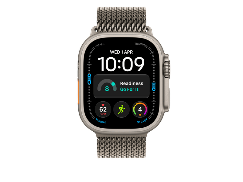 Apple 49 mm-es natúr titán milánói szíj – M (MK0D4ZM/A)