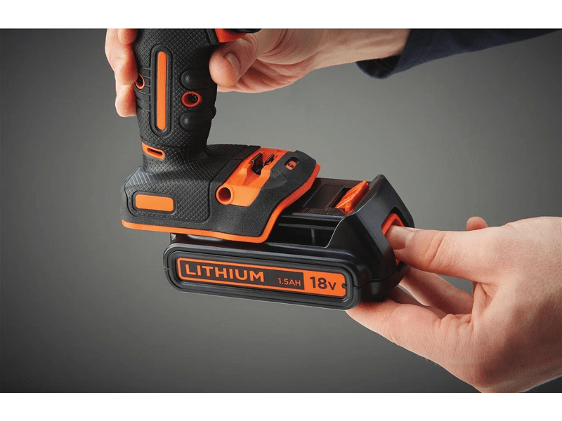 Black+Decker BDCHD18K1B2-QW ütvefúró/csavarozó, 400 mA töltő, 2 akkumulátor, koffer