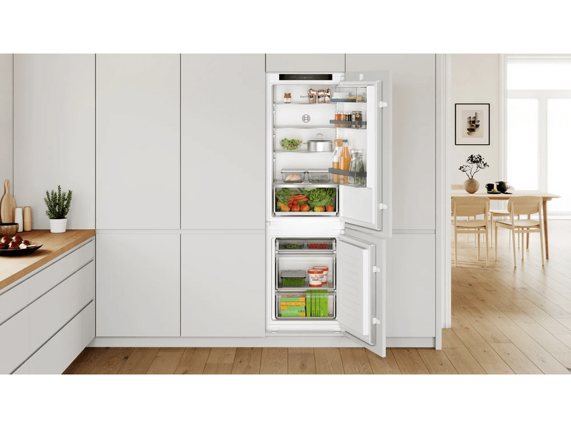 Bosch KIV86VSE0 Beépíthető alulfagyasztós kombinált hűtőszekrény