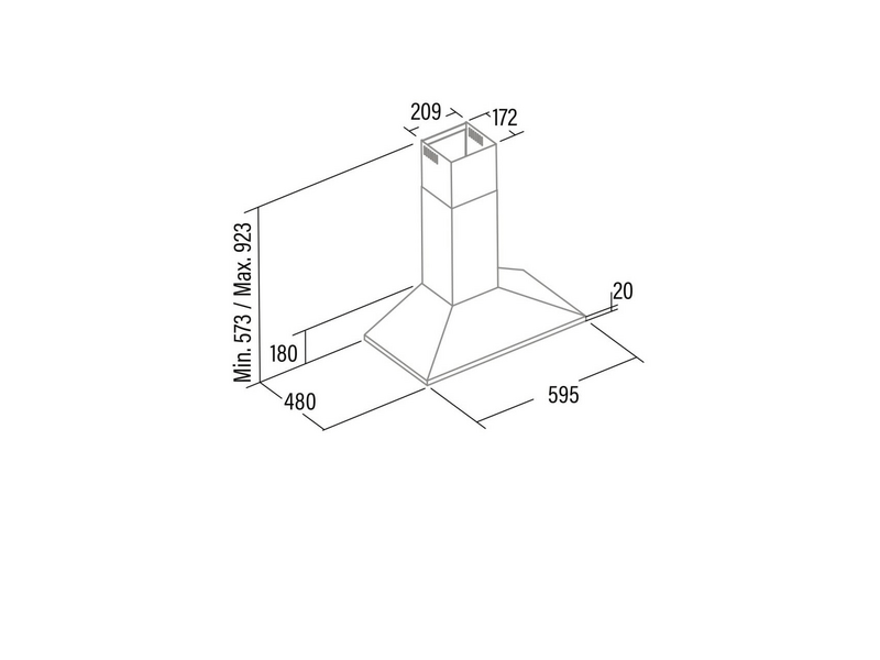 Cata V3T600X Páraelszívó, inox