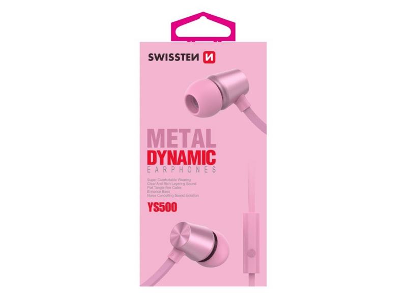 Swissten Dynamic YS500 fülhallgató, rózsaszín (51107004)