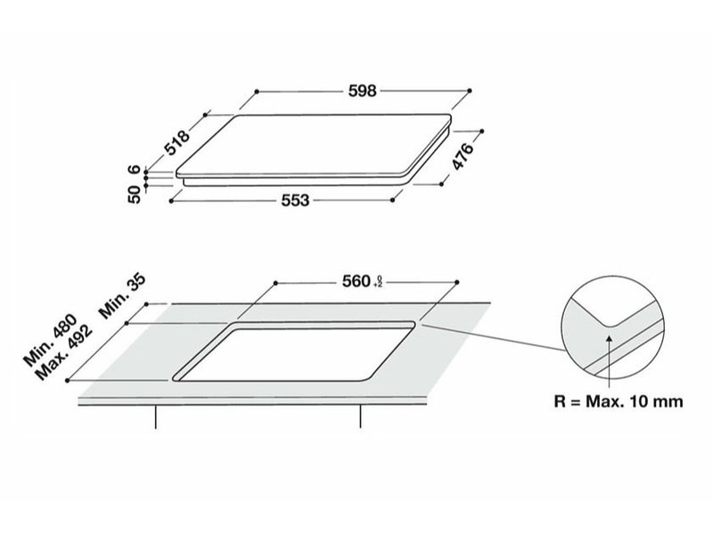 Whirlpool AKZM 8480 IX Beépíthető sütő + Whirlpool WLS8560AL Beépíthető indukciós főzőlap + Whirlpool AKR 62F LT K Kürtős páraelszívó
