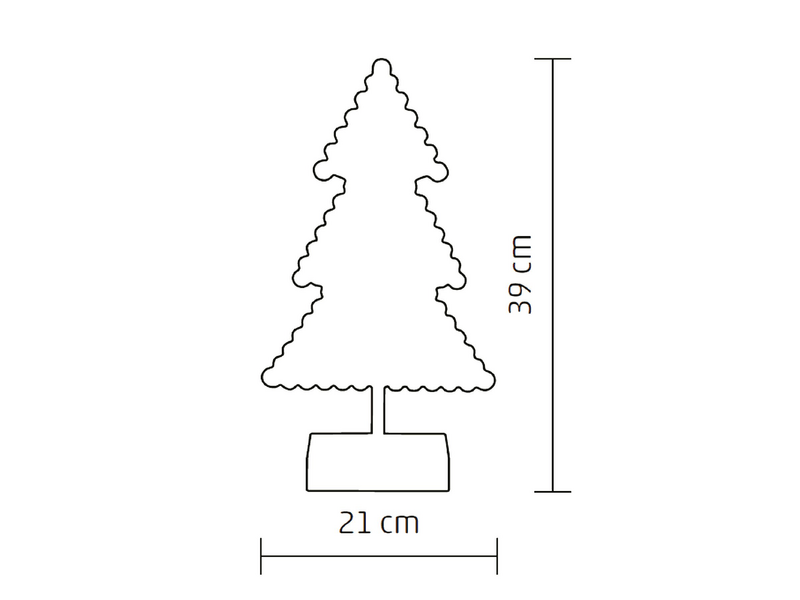 Home KAD 19 PINE LED-es karácsonyfa asztal dísz