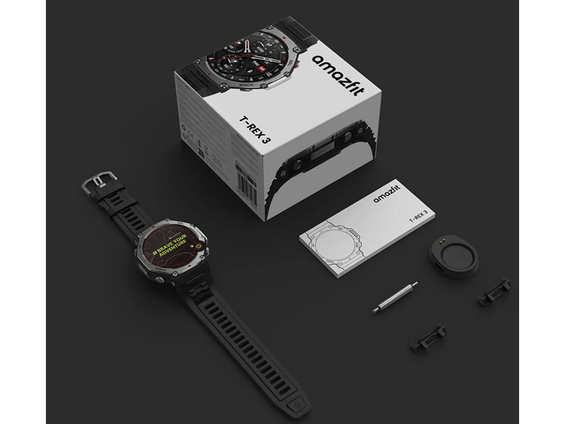 Amazfit T-Rex 3 okosóra, onyx fekete (W2323GL1N)