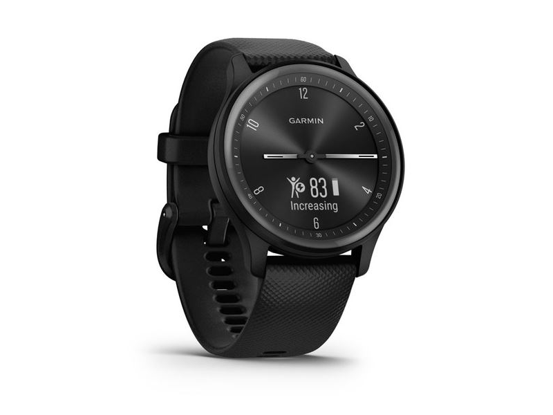 Garmin Vivomove Sport Okosóra, Szürke, Fekete színű szilikon szíj (010-02566-00)