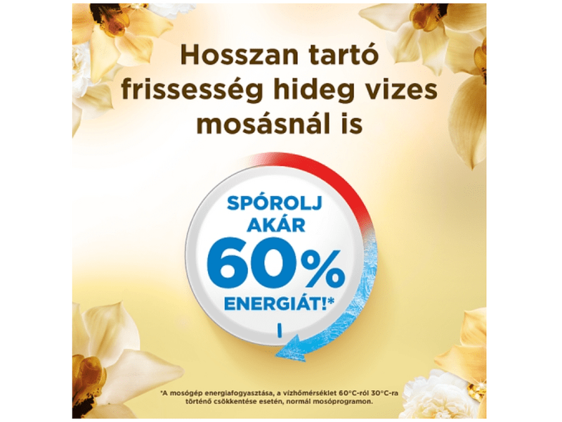 Lenor Vanilla Orchid & Golden Amber Folyékony mosószer 80 Mosáshoz, 4L