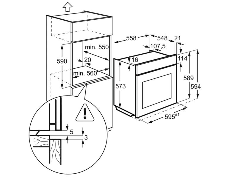 Electrolux EOD6P77WX Beépíthető sütő+Electrolux EIV644 Beépíthető indukciós főzőlap