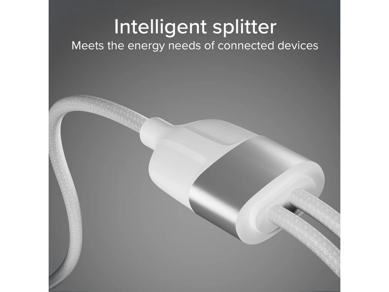 SBS USB Type-C razdjelni kabel, 1,5 m, bijeli (TECABLETCC2IN1)