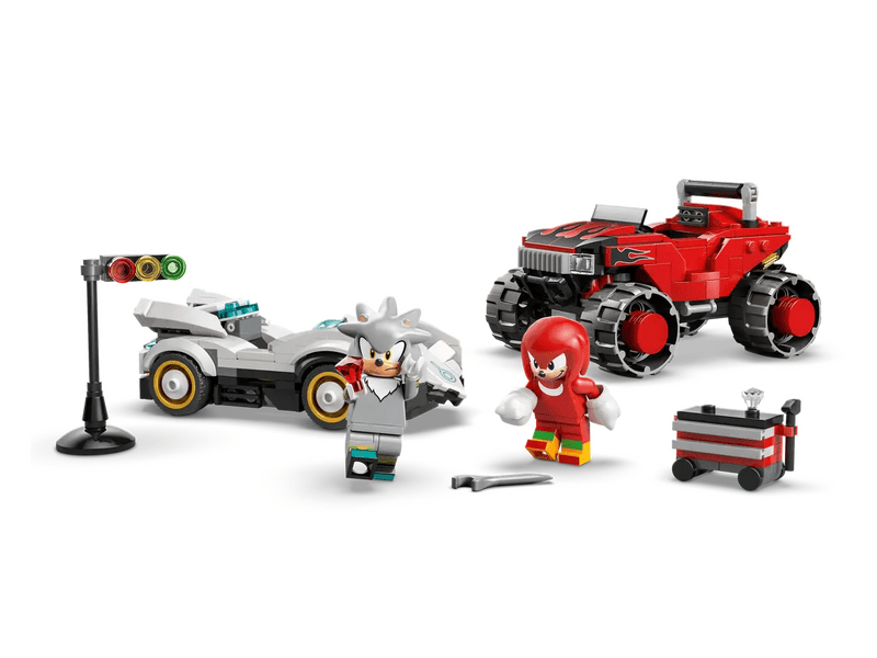 LEGO® Sonic the Hedgehog™ Silver autója Knuckles monster truckja ellen (77118)