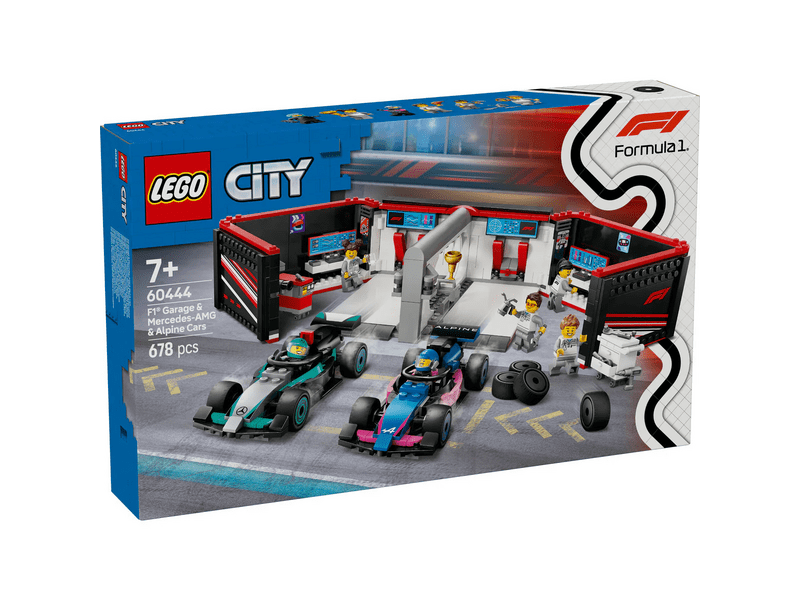 LEGO® City F1® garaža, Mercedes-AMG i Alpine automobili (60444)