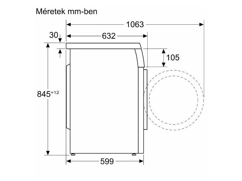 Bosch WUU28T61BY Elöltöltős mosógép