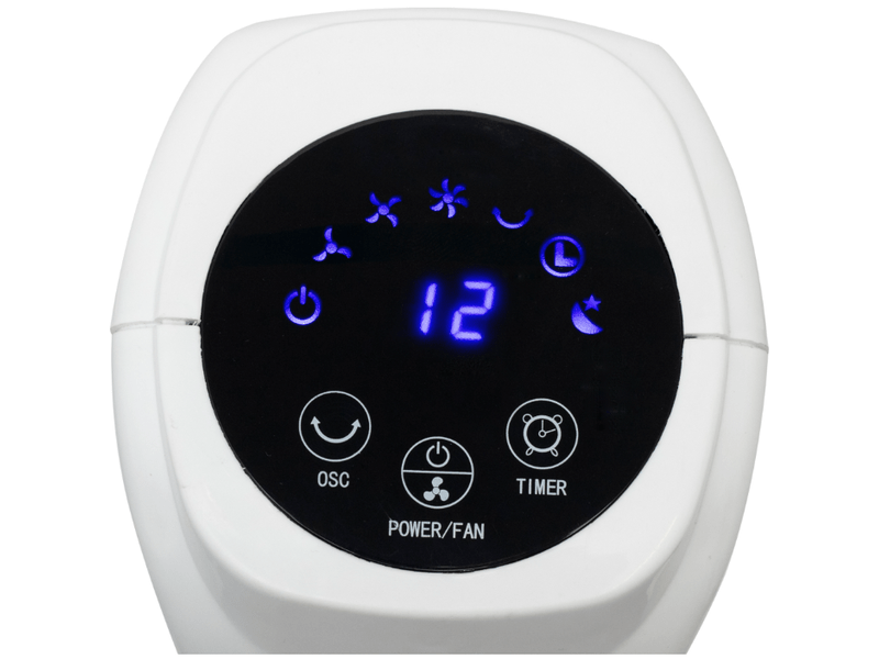 Oszlopventilátor távirányítós,fehér,45W