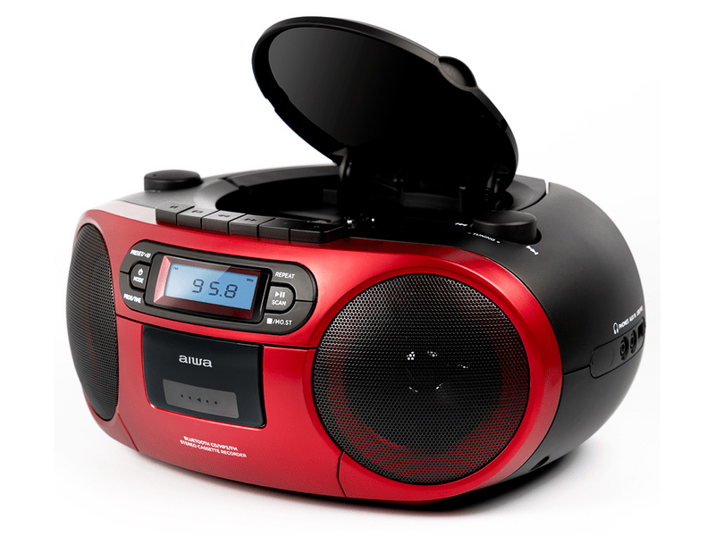 Aiwa RC-250RD hordozható retro boombox, piros