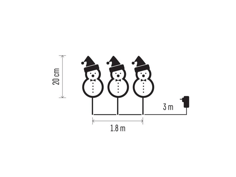 EMOS DCPM02 LED projektor – hóemberek, 1,8 m